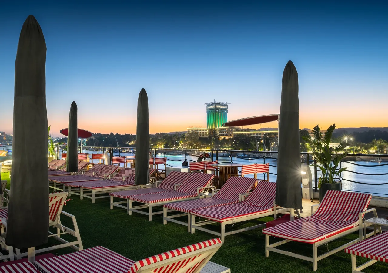 Sun deck of the Royal Princess Nile Cruise Nile cruise